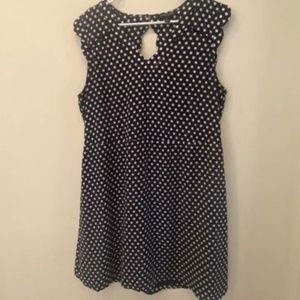 41 Hawthorn navy polka dot dress